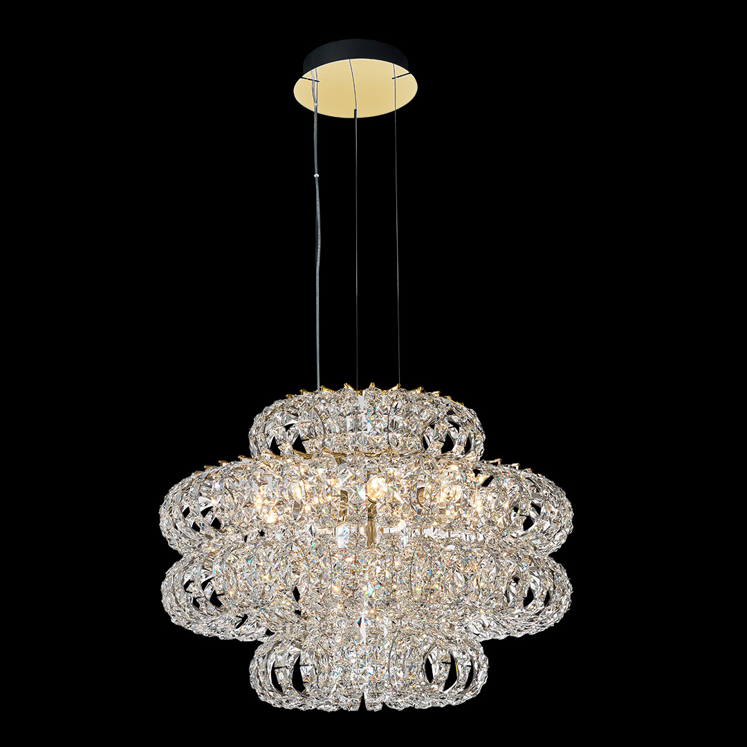 Люстра подвесная Brilliance Gold FL1151-13P из хрусталя — Fluorite