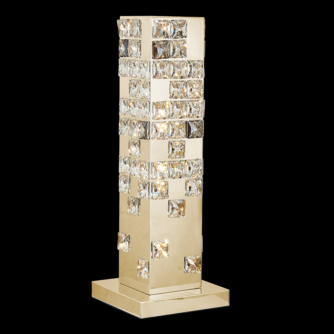 Настольная лампа Elegance Gold FL1106-3T из хрусталя — Fluorite