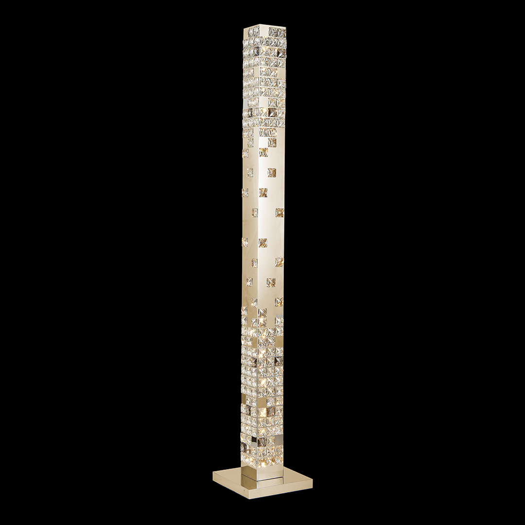 Торшер Elegance Gold FL1106-5F из хрусталя — Fluorite