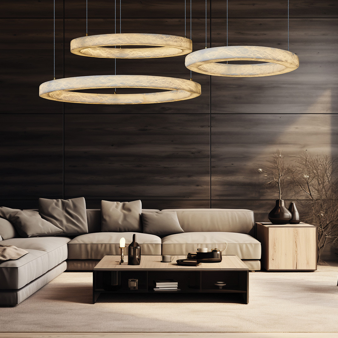 Подвесная люстра Modum FL1030-30PW из испанского алебастра — Fluorite — фото 2