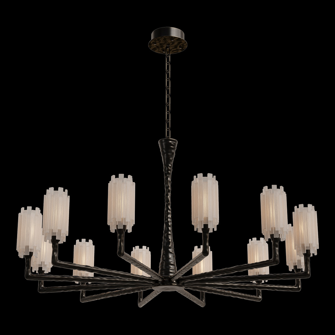 Подвесная люстра Passion Black FL1220-12P из селенита — Fluorite