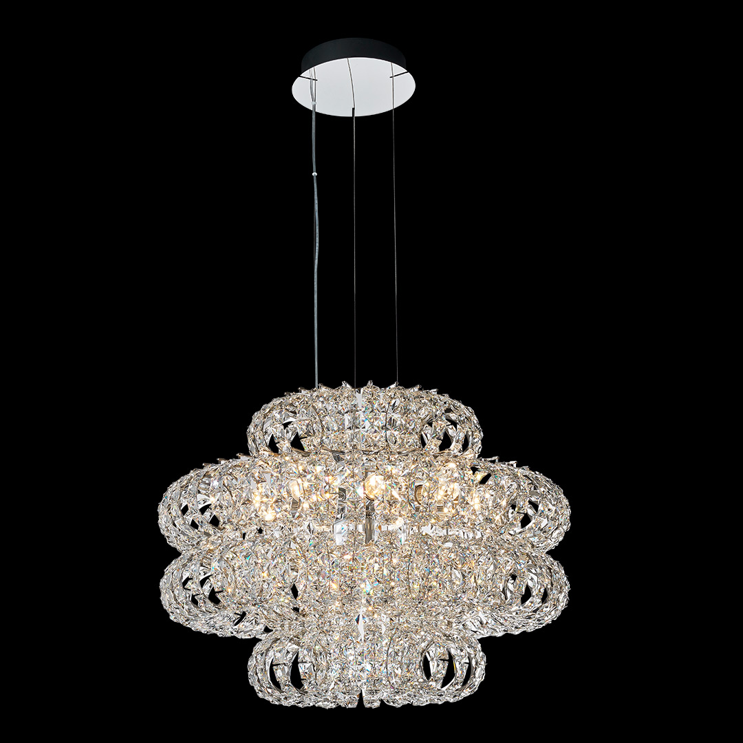 Люстра подвесная Brilliance Chrome FL1107-13P из хрусталя — Fluorite