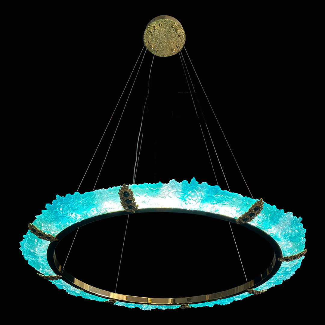 Люстра подвесная Sauvage FL1096-7PB из глазурированного стекла — Fluorite — фото 4