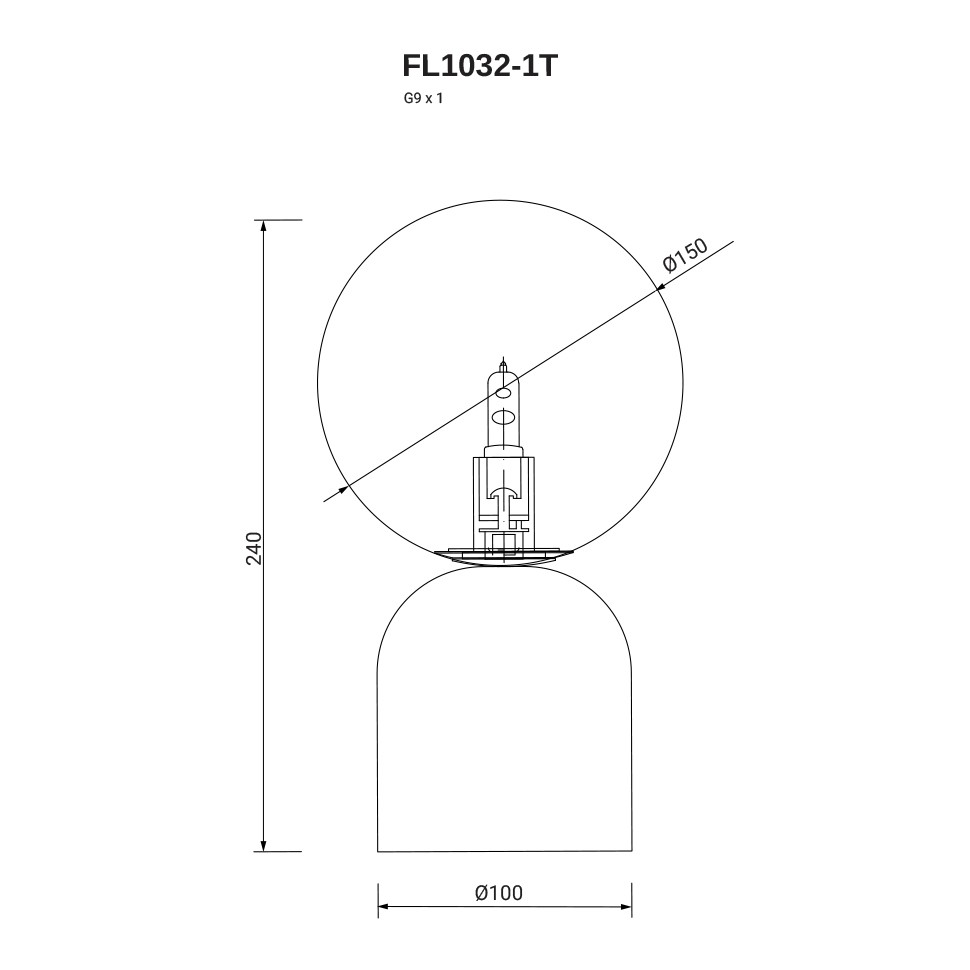 Настольная лампа Universo FL1032-1T