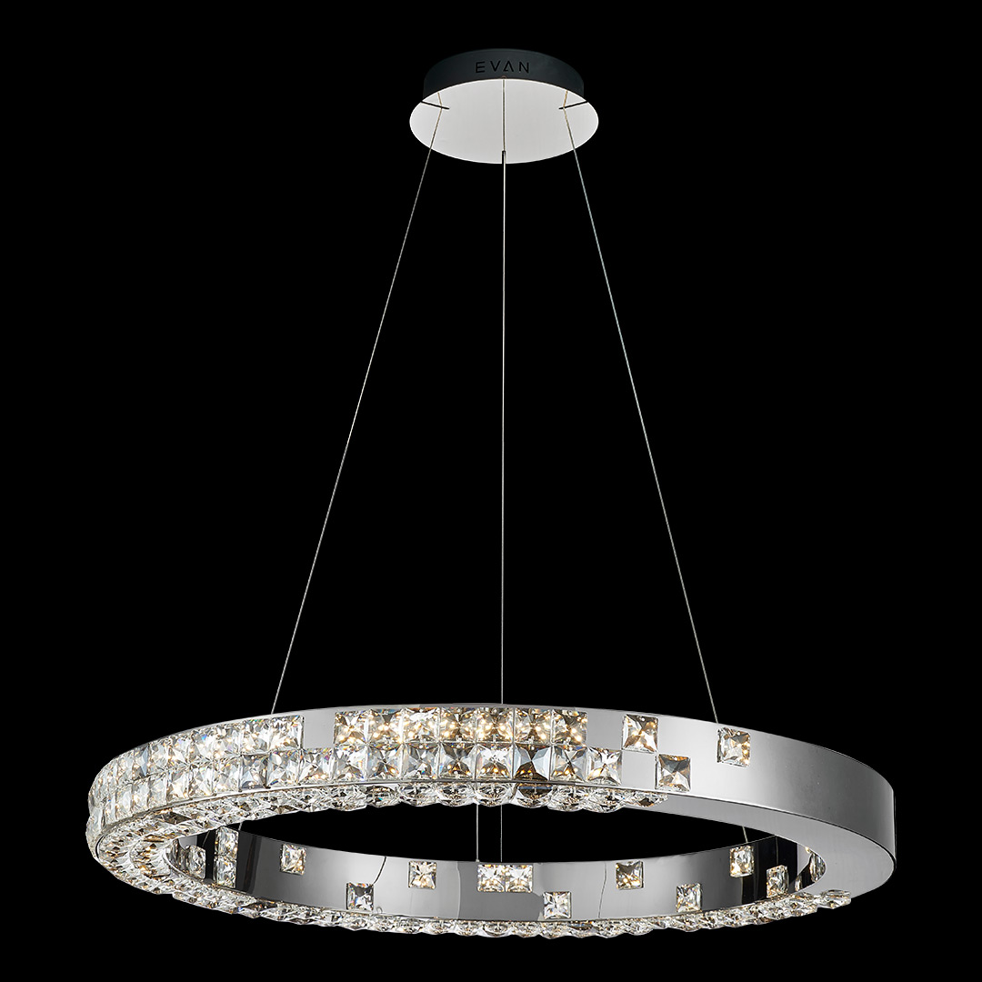 Люстра подвесная Elegance Chrome FL1148-8P из хрусталя — Fluorite