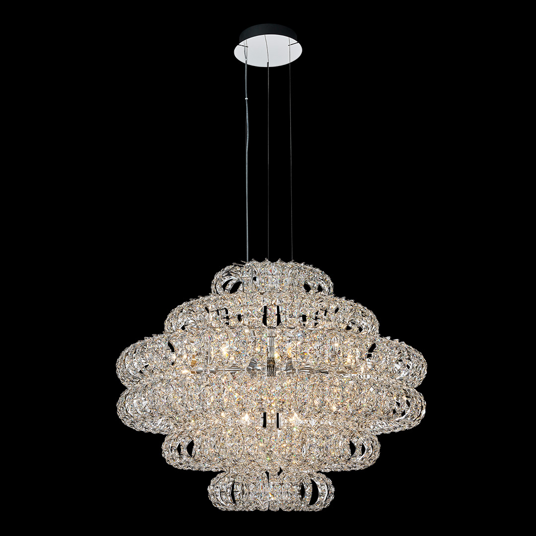 Люстра подвесная Brilliance Chrome FL1107-25P из хрусталя — Fluorite