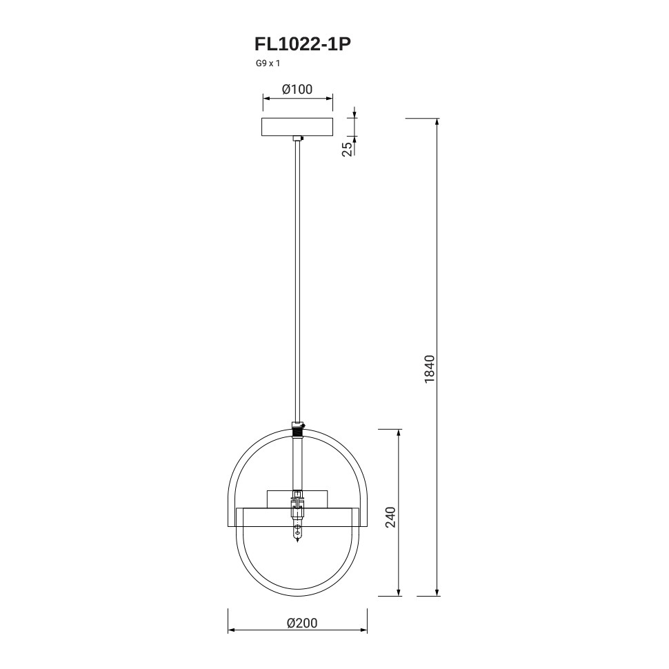 Подвесной светильник Flamma FL1022-1P