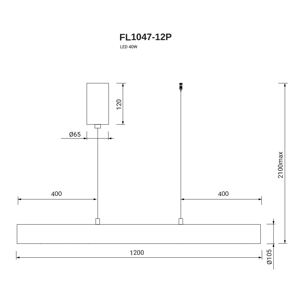 Подвесной светильник Charme FL1047-12P