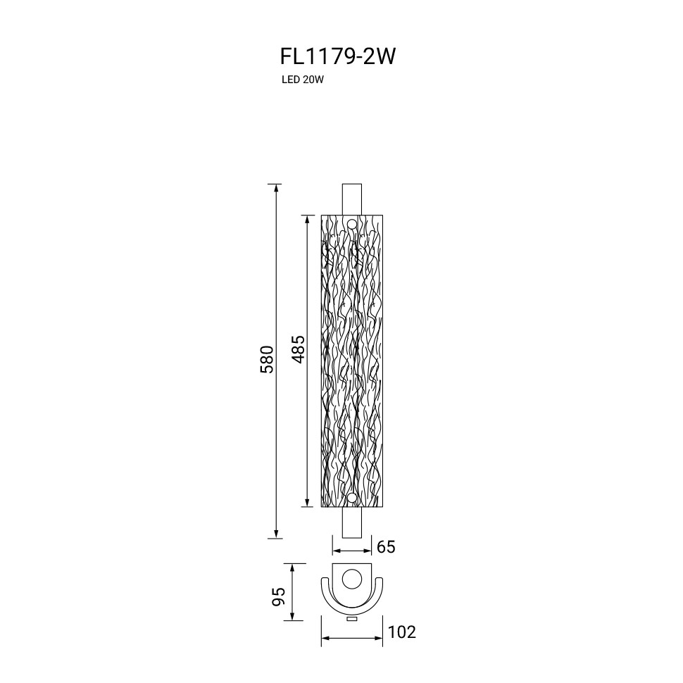 Бра Rudeza Chrome FL1179-2W