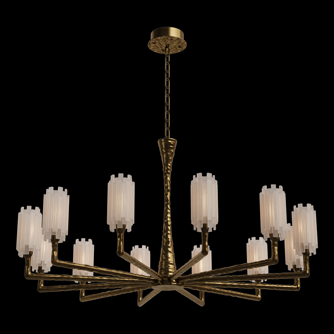 Подвесная люстра Passion Brass FL1219-12P из селенита — Fluorite