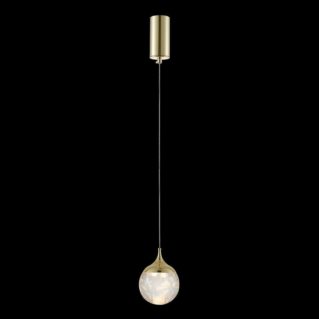 Подвесной светильник Perfectio Brass FL1175-1PB из кварца — Fluorite