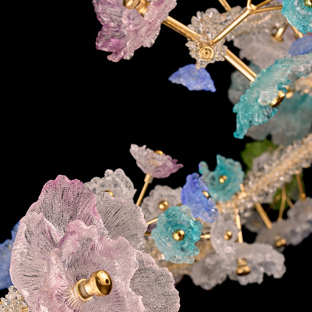 Люстра подвесная Sauvage FL1095-24P из глазурированного стекла — Fluorite — фото 3