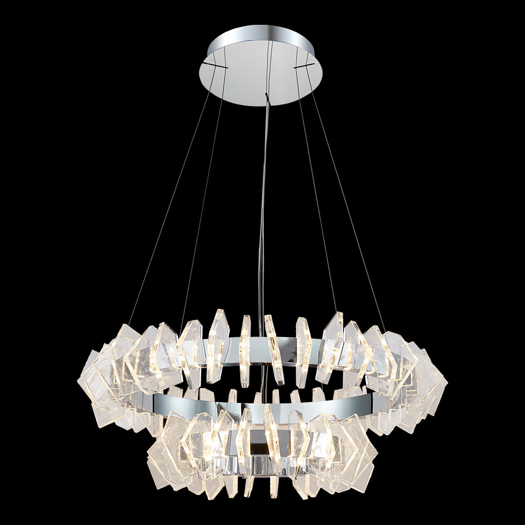 Люстра подвесная Celeste Chrome FL1177-20P из кварца — Fluorite
