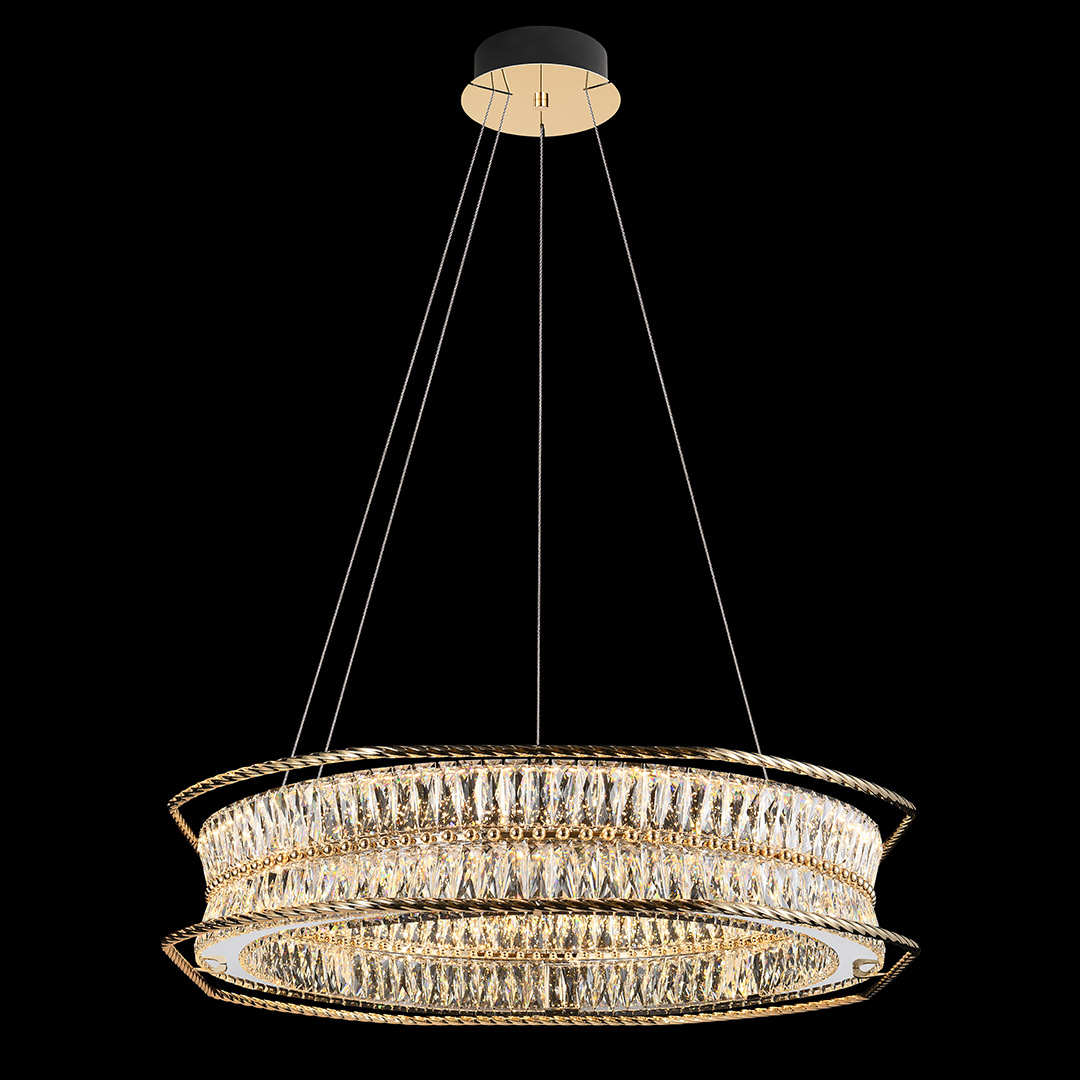 Люстра подвесная Sacrement Gold FL1181-8P из хрусталя — Fluorite