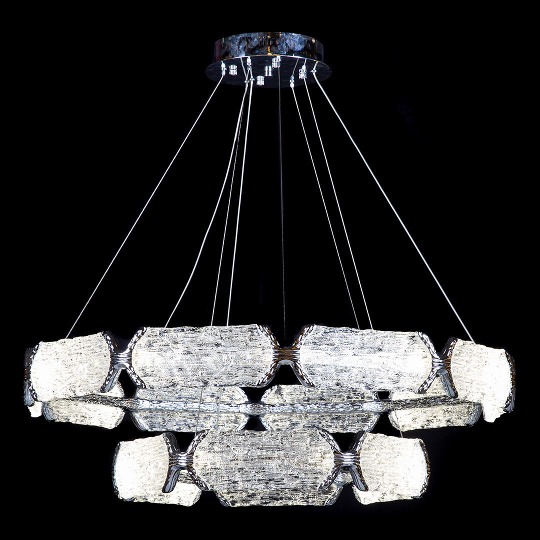 Люстра подвесная Epico Silver FL1150-10P из смолы — Fluorite