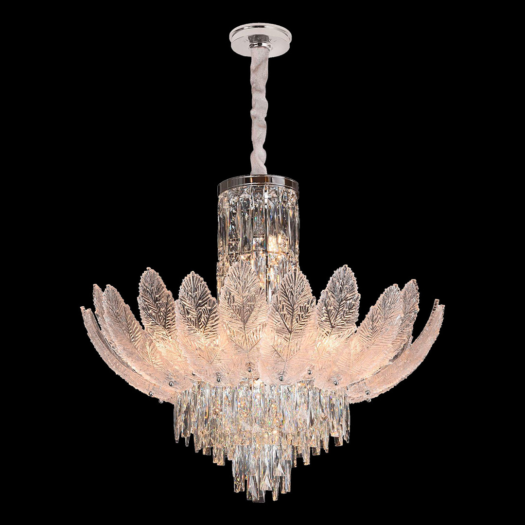 Люстра подвесная Florens Chrome FL1055-19P из хрусталя — Fluorite
