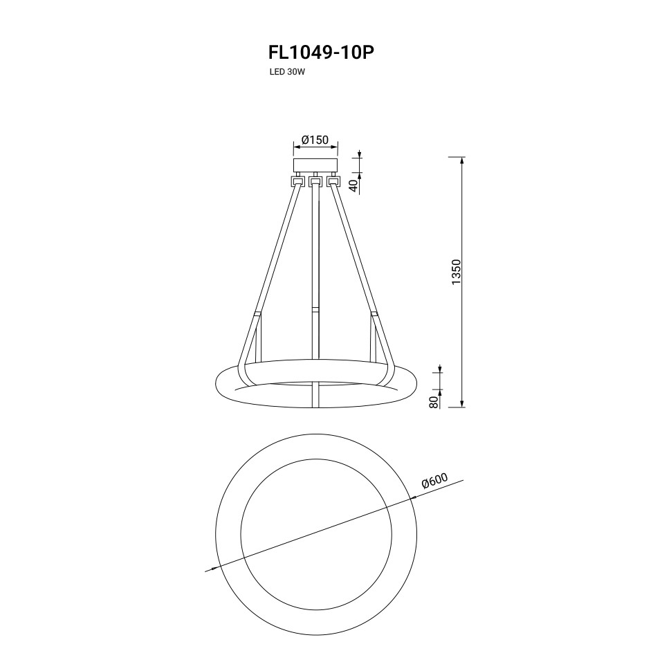 Подвесная люстра Secretum FL1049-10P