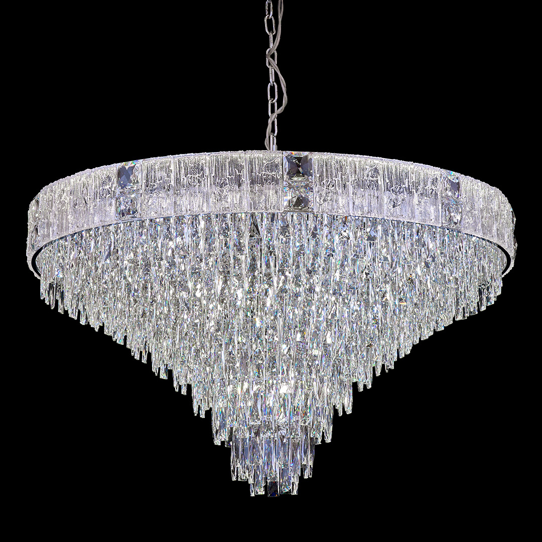 Люстра подвесная Delight Chrome FL1088-27P из хрусталя — Fluorite
