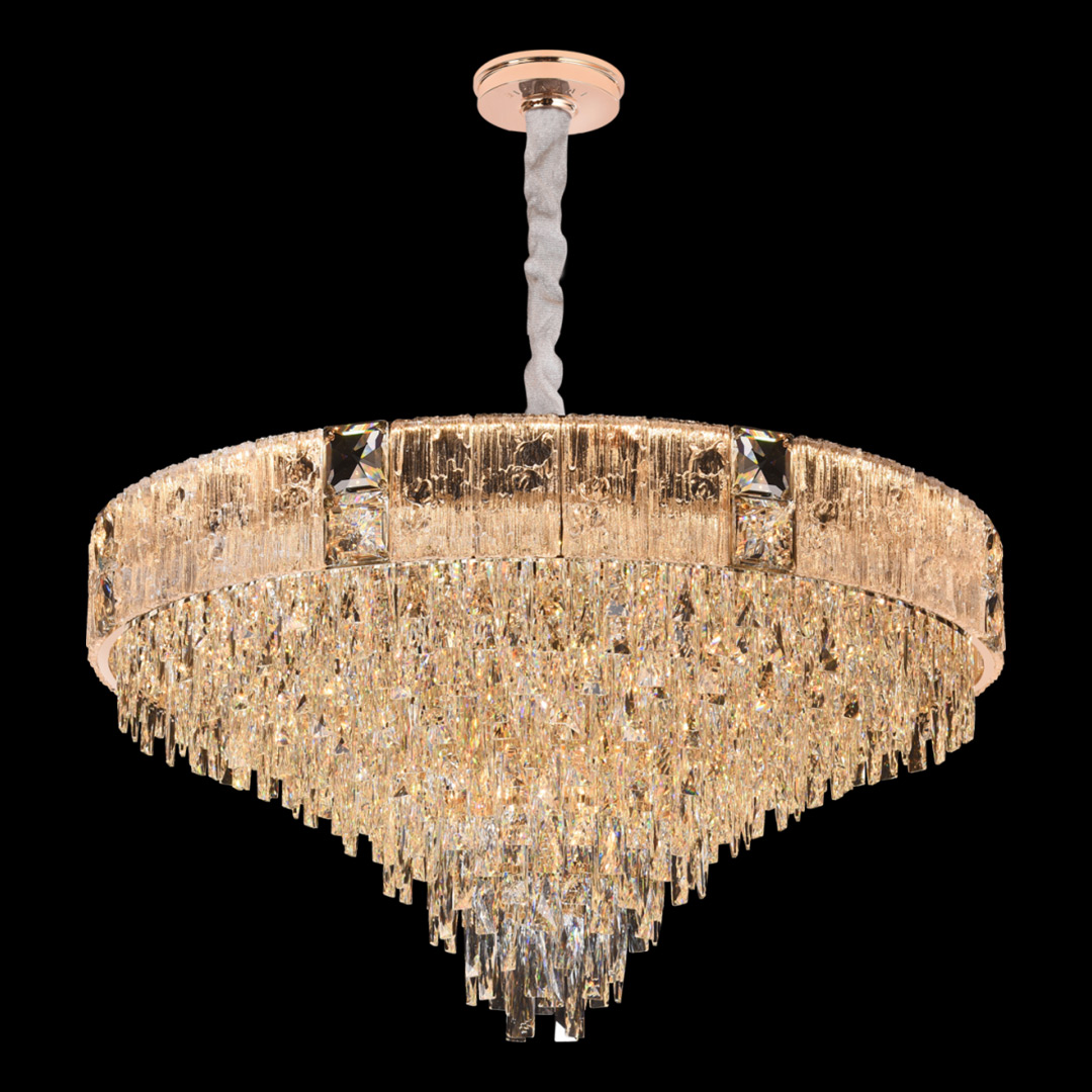 Люстра подвесная Delight Gold FL1058-10P из хрусталя — Fluorite
