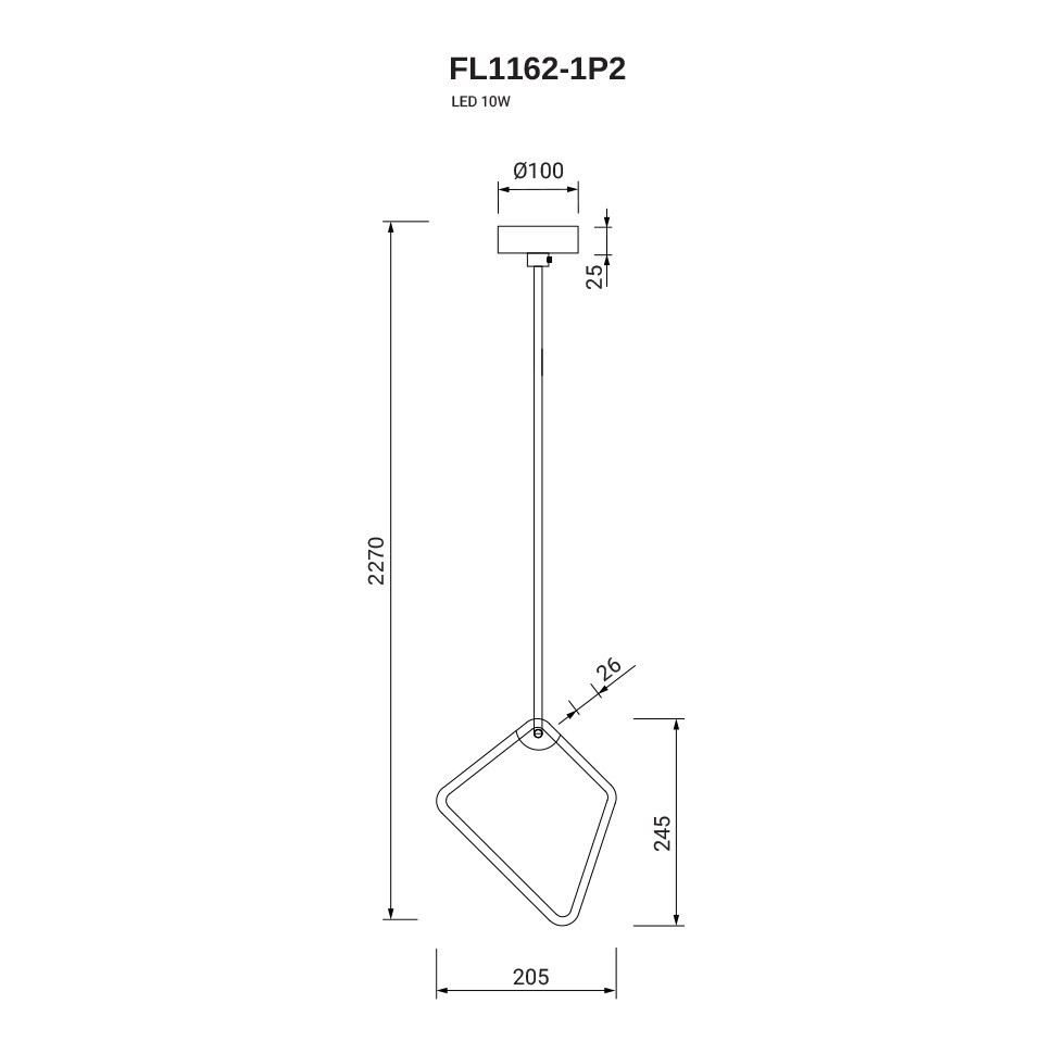Подвесной светильник Visio FL1162-1P2