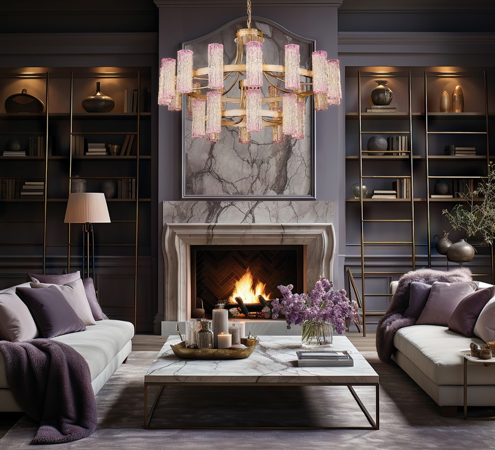 Люстра подвесная Inverno Rose FL1090-24P