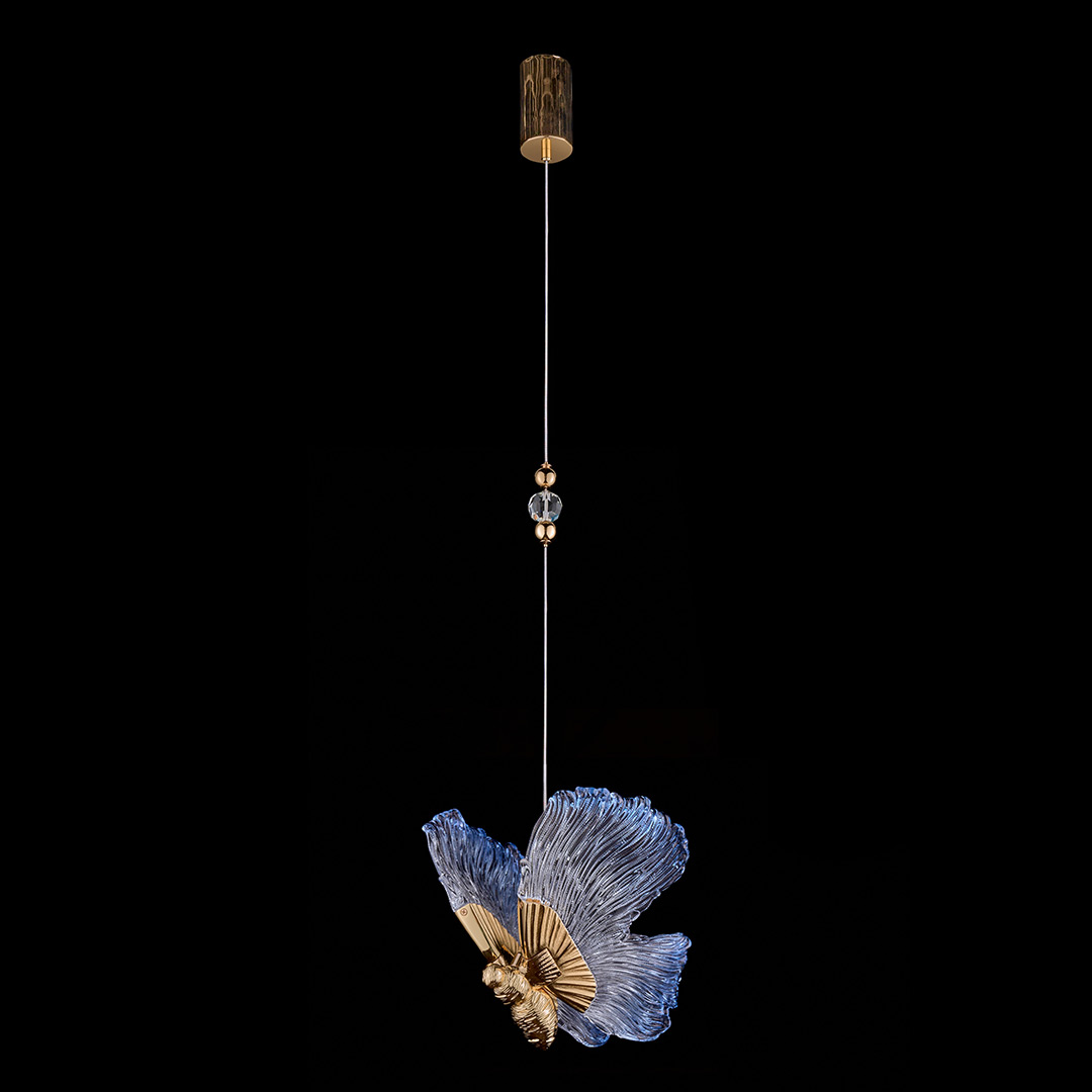 Подвесной светильник  Borboleta Blue FL1103-1P2 из смолы — Fluorite