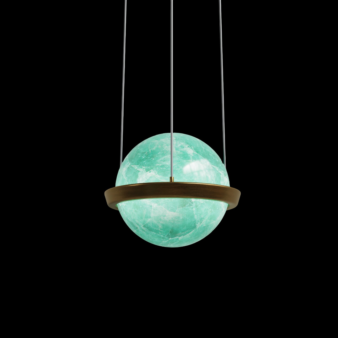 Подвесной светильник Saga Fluorite FL1218-1PF из кварца — фото 4
