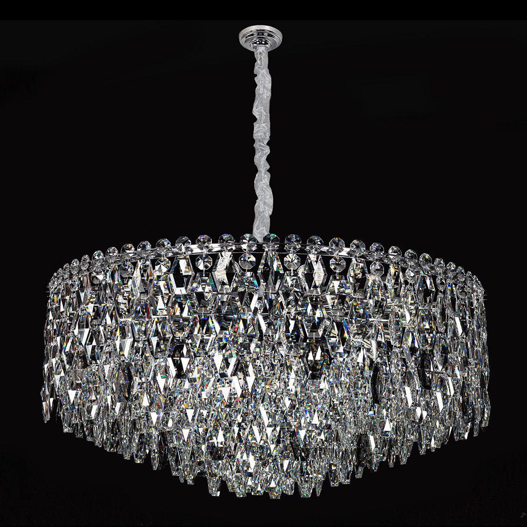 Люстра подвесная Sovrana Chrome FL1191-22P из хрусталя — Fluorite — фото 2