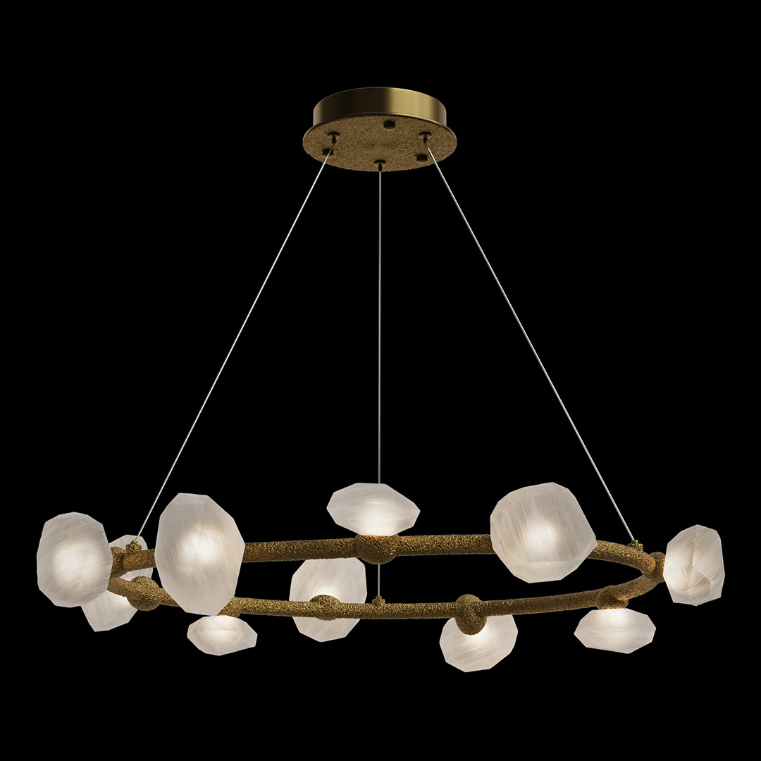 Подвесная люстра Pleiade Brass FL1223-10P из селенита — Fluorite
