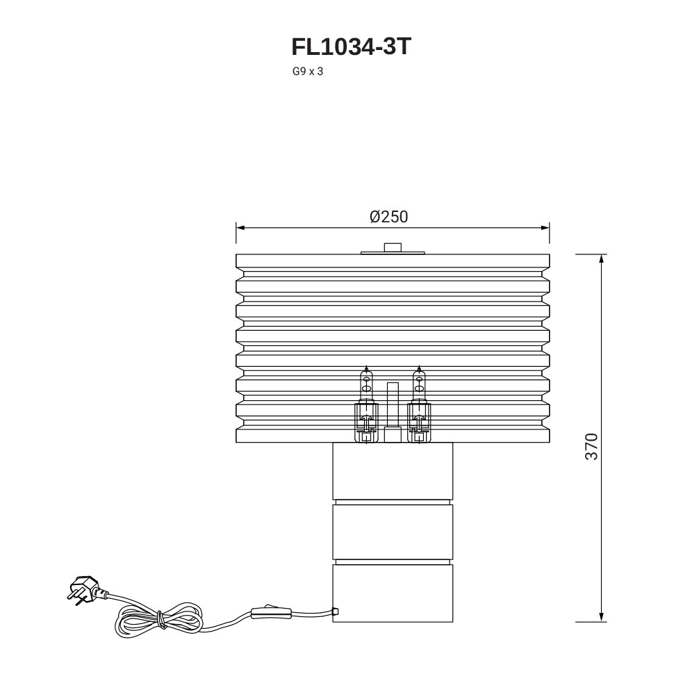 Настольная лампа Encanto FL1034-3T