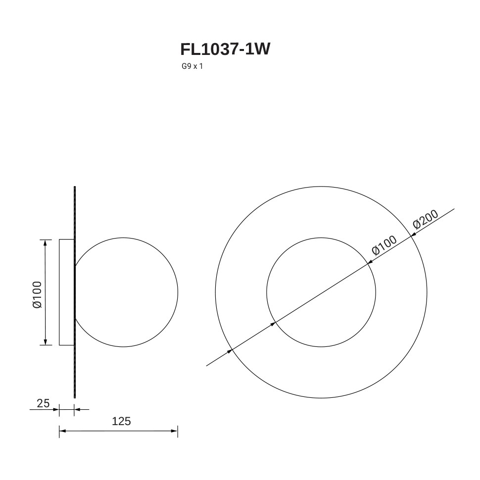 Бра Destello FL1037-1W