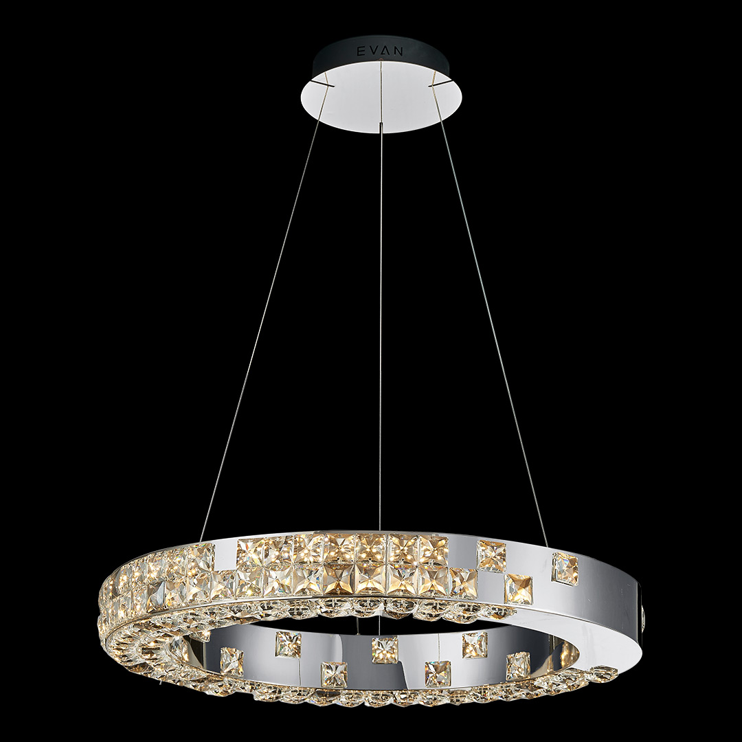 Люстра подвесная Elegance Chrome FL1148-6P из хрусталя — Fluorite