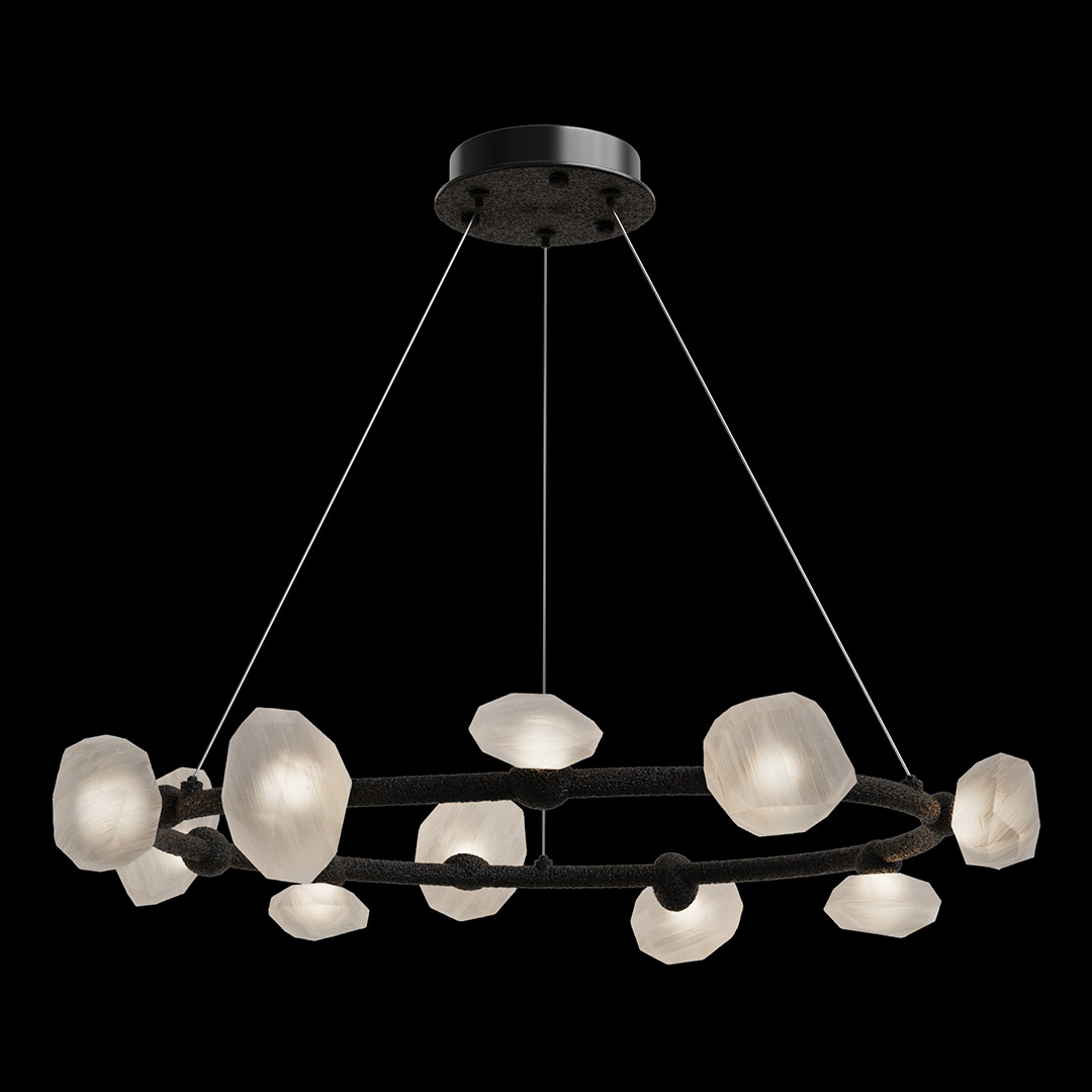 Подвесная люстра Pleiade Black FL1224-10P из селенита — Fluorite