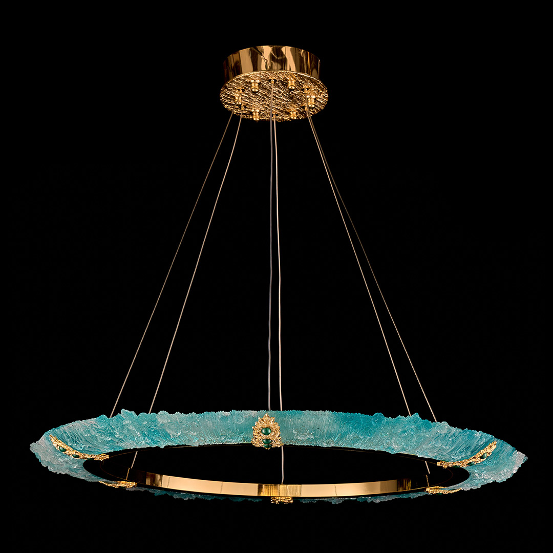 Люстра подвесная Sauvage FL1096-7PB из глазурированного стекла — Fluorite — фото 2