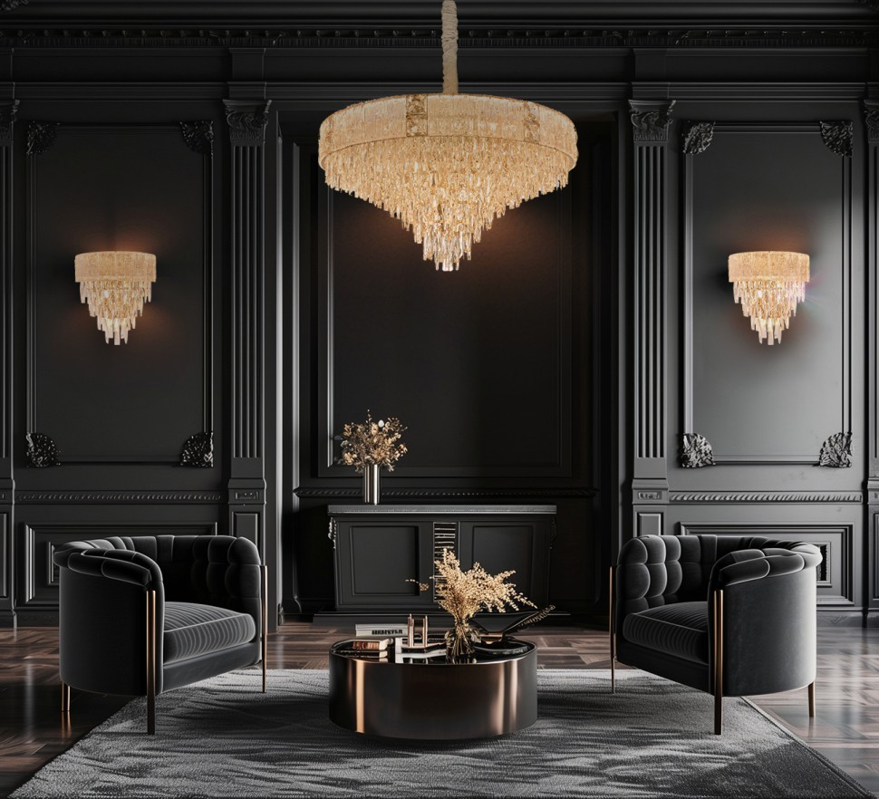 Люстра подвесная Delight Gold FL1058-27P