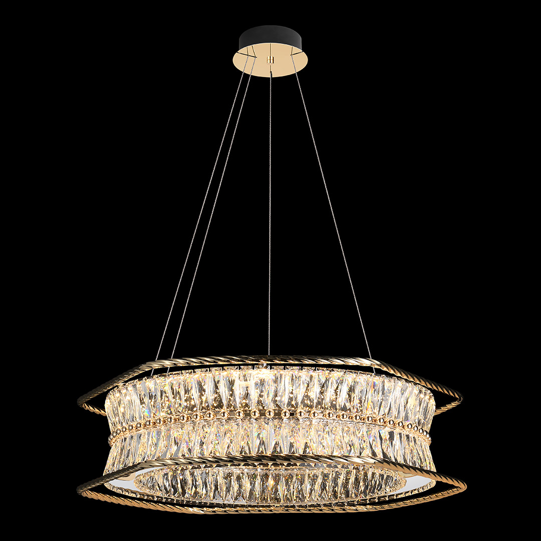 Люстра подвесная Sacrement Gold FL1181-6P из хрусталя — Fluorite