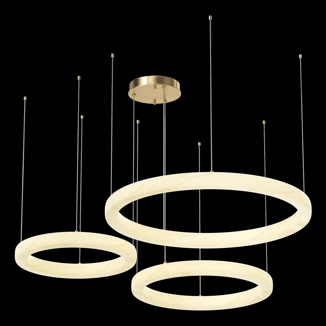 Подвесная люстра Modum FL1031-30PW из испанского алебастра — Fluorite