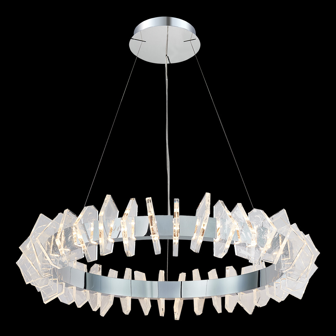 Люстра подвесная Celeste Chrome FL1177-8P из кварца — Fluorite