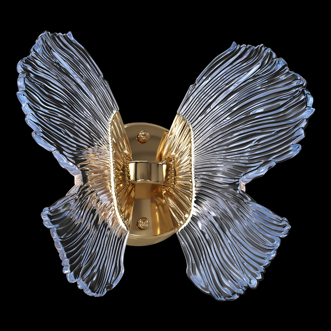 Бра Borboleta Blue FL1103-1W2 из смолы — Fluorite