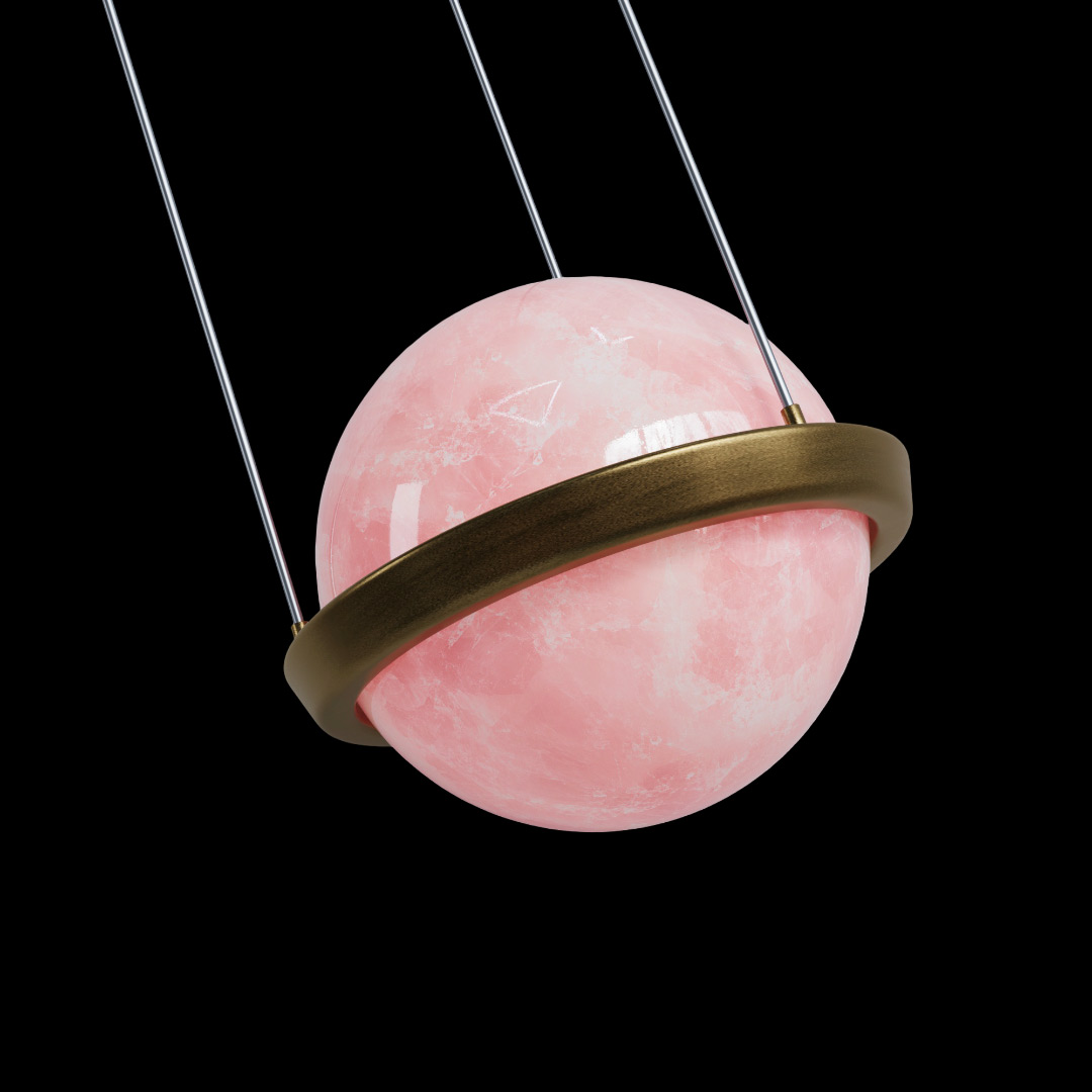 Подвесной светильник Saga Rose Quartz FL1218-1PR из кварца — Fluorite — фото 6