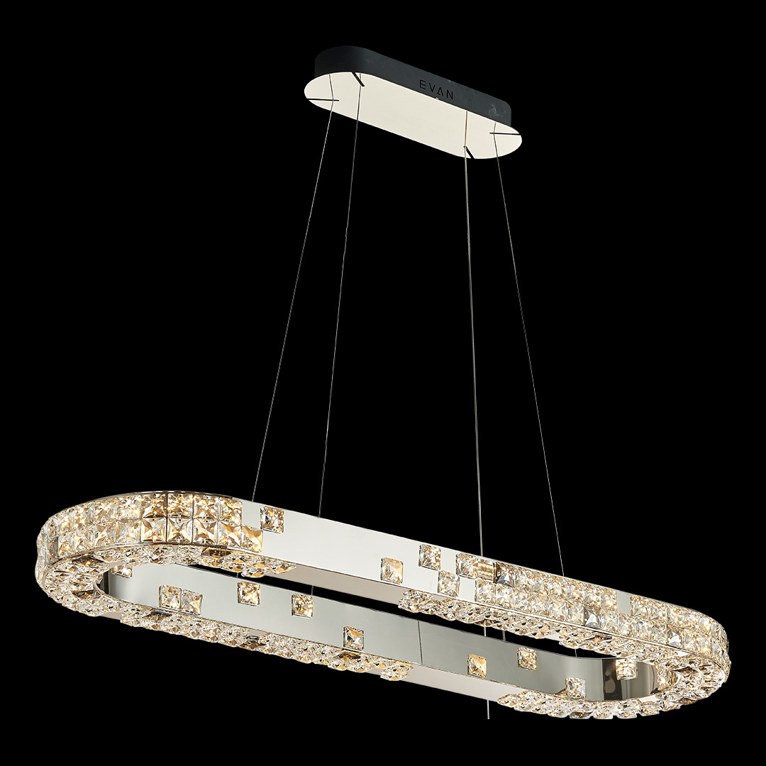 Люстра подвесная Elegance Gold FL1106-11PO из хрусталя — Fluorite