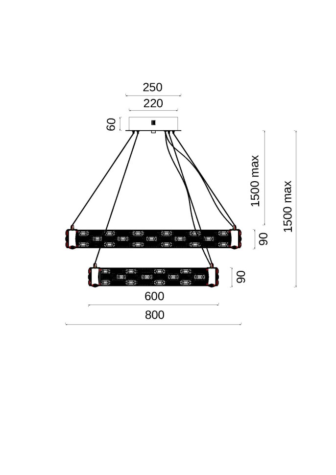 Люстра подвесная Festo Chrome FL1052-20P