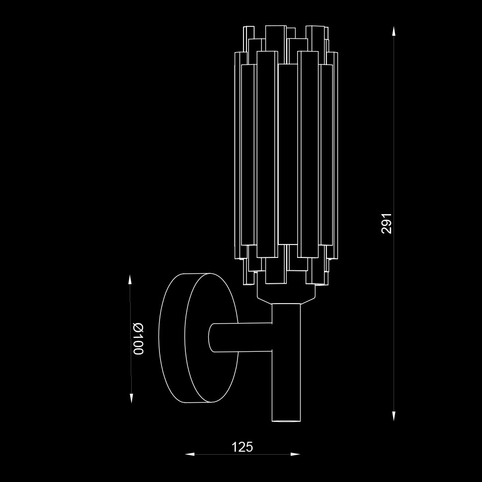 Бра Passion Black FL1220-1W из селенита — Fluorite — фото 3