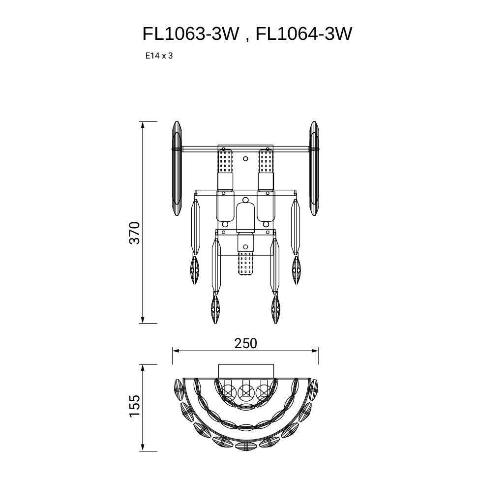 Бра Constancia Chrome FL1064-3W