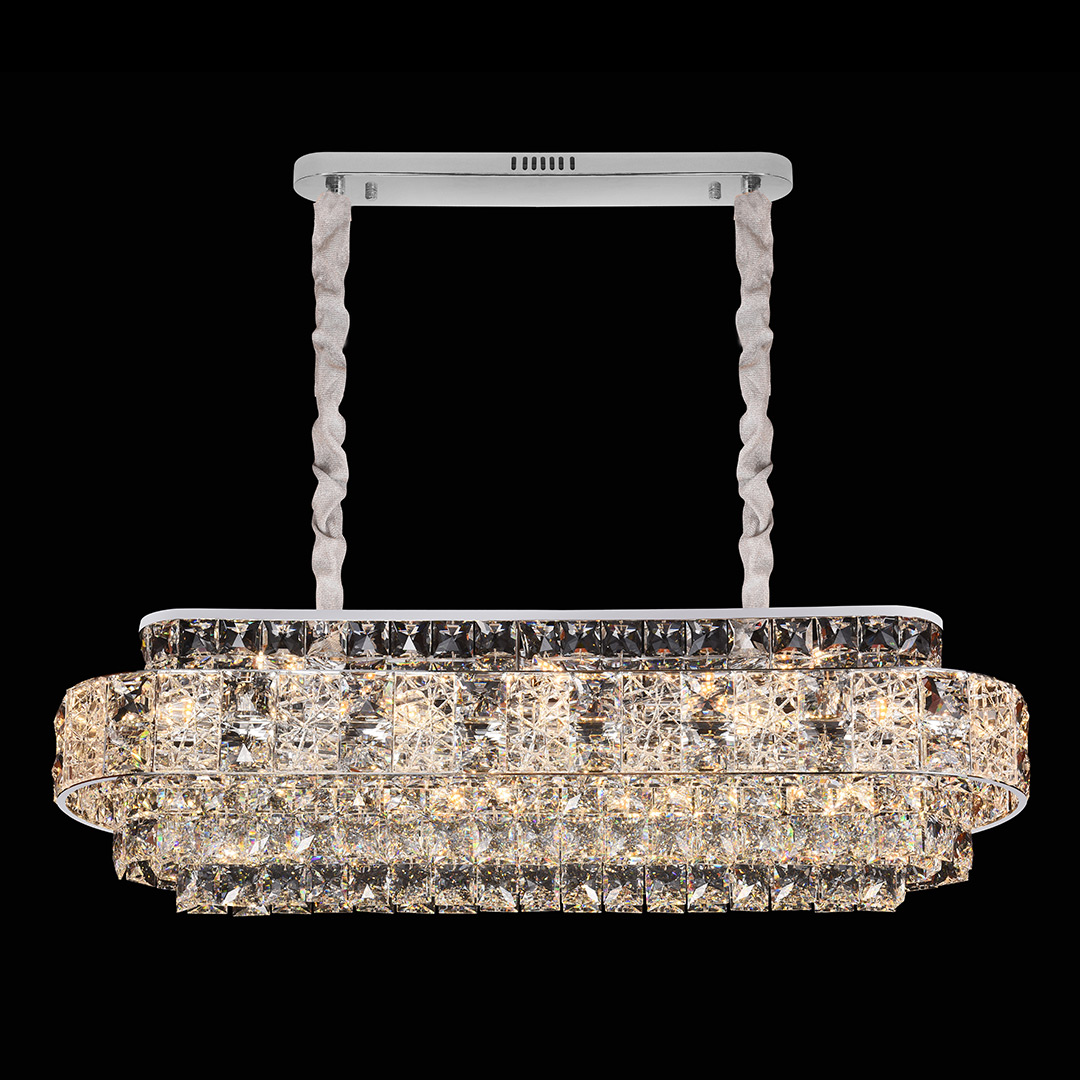 Люстра подвесная Majeste Chrome FL1059-17P из хрусталя — Fluorite