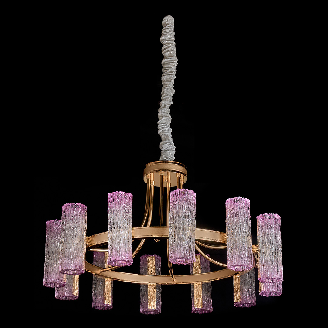 Люстра подвесная Inverno Rose FL1090-12P из смолы — Fluorite