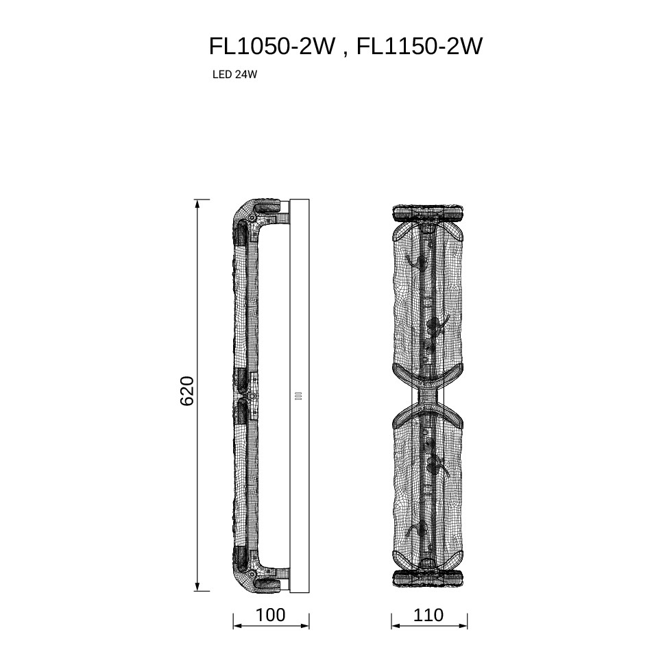 Бра Epico Silver FL1150-2W