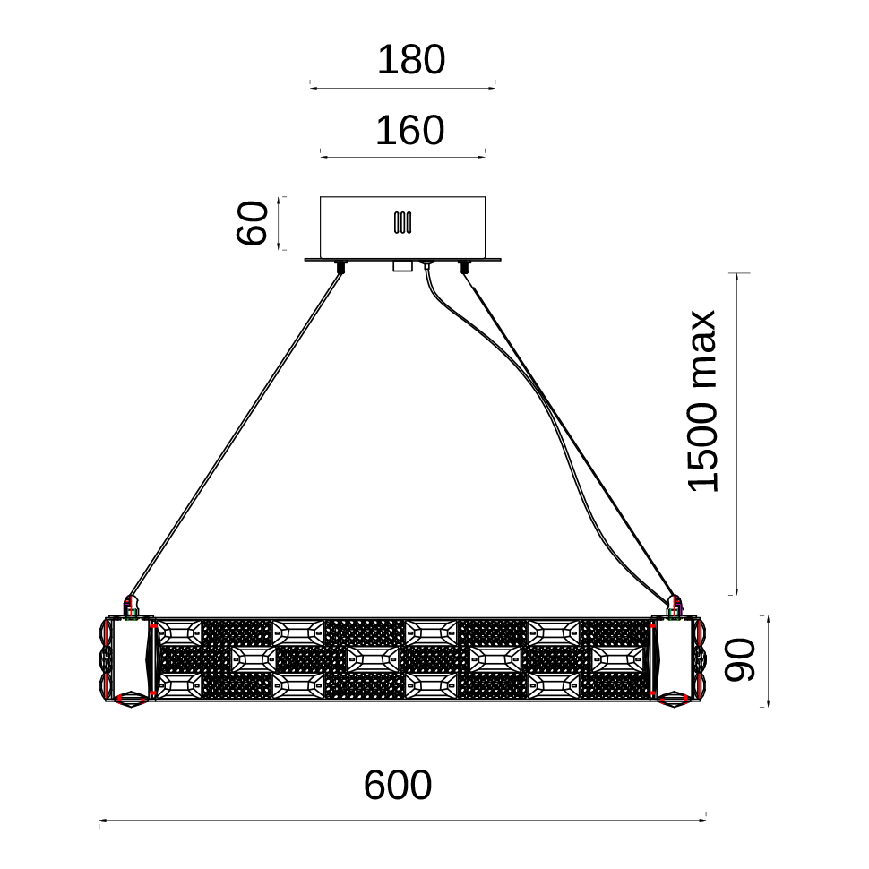 Люстра подвесная Festo Chrome FL1052-7P