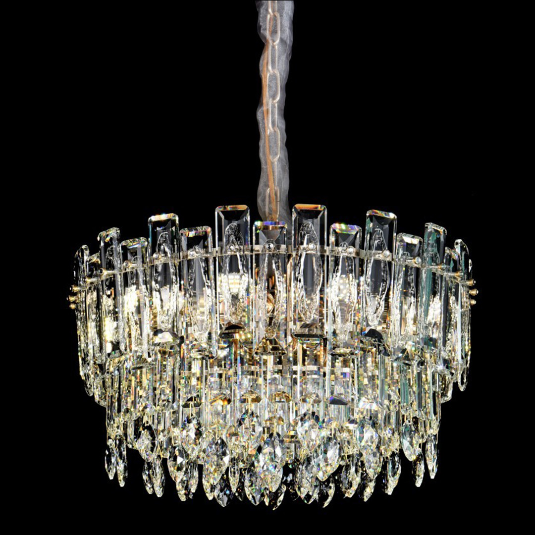 Люстра подвесная Сonstancia Gold FL1063-10P из хрусталя — Fluorite