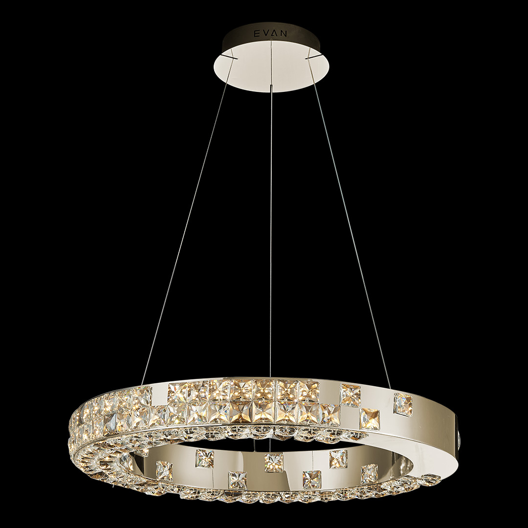 Люстра подвесная Elegance Gold FL1106-6P из хрусталя — Fluorite
